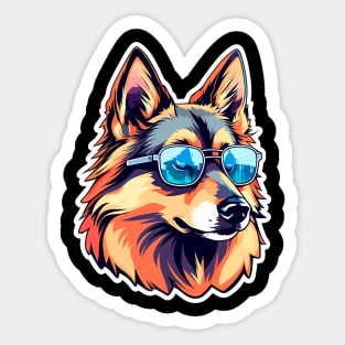 German Shepherd Dog Illustration Sticker